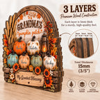 Grandma's Pumpkin Patch My Greatest Blessing Sign Personalized Fall Decor Gift for Grandmother