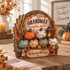 Grandma's Pumpkin Patch My Greatest Blessing Sign Personalized Fall Decor Gift for Grandmother