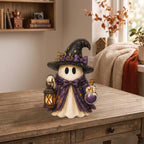 Halloween Ghost Figurines Set Cute Spooky Costumed Ghost Figurine Tiered Tray Decor and Collectible