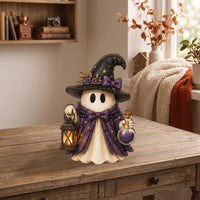 Halloween Ghost Figurines Set Cute Spooky Costumed Ghost Figurine Tiered Tray Decor and Collectible  on a hanger, ready to ship from Los Angeles