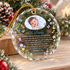Customer in Los Angeles wearing Hi Mommy Grandma Told Me You Are Awesome Amazing Mother Ornament New Mom Gift First Christmas Keepsa