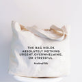 RodyThread Funny Retired Life The Bag Holds Absolutely Nothing Urgent Canvas Tote Bag For Retirees Men Women Minimalist Aesthetic Natural Beige Cotton Retirement Gift Bag Coworker Leaving Present New Retired Christmas Gift Funny Retirement Tote Bag