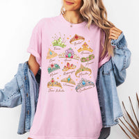 RodyThread Unbranded Fairytale Princess Crowns Signature Short Sleeve T-Shirt Graphic Tee For Women And Teens Coquette Whimsical Preppy Aesthetic Beige Cotton Blend Magical Vacation 2026 Besties Girls Trip Top Casual Loose Fit Summer Y2K Apparel