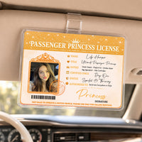 Rodyhread Custom Passenger Princess Car Visor Clip Luxury Photo Visor Clip Novelty Card Holder For Girlfriend Wife Her Pink Y2K Coquette Girly Meme Glitter Acrylic Metal Cute Passenger Seat Car Accessories Gag Gift From Husband Boyfriend