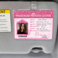 Rodyhread Custom Passenger Princess Car Visor Clip Luxury Photo Visor Clip Novelty Card Holder For Girlfriend Wife Her Pink Y2K Coquette Girly Meme Glitter Acrylic Metal Cute Passenger Seat Car Accessories Gag Gift From Husband Boyfriend