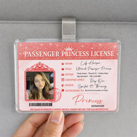 Rodyhread Custom Passenger Princess Car Visor Clip Luxury Photo Visor Clip Novelty Card Holder For Girlfriend Wife Her Pink Y2K Coquette Girly Meme Glitter Acrylic Metal Cute Passenger Seat Car Accessories Gag Gift From Husband Boyfriend