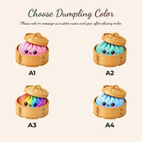 Customer in Los Angeles wearing Kawaii Dumpling Bamboo Steamer Christmas Ornament Personalized Cute Dim Sum Foodie Holiday Keepsake 