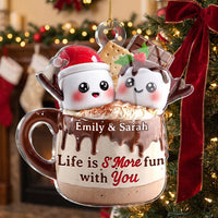 Customer in Los Angeles wearing Life is S'More fun with You Ornament — Ornament