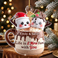 Customer in Los Angeles wearing Life is S'More fun with You Ornament — Ornament