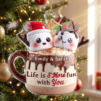 Customer in Los Angeles wearing Life is S'More fun with You Ornament — Ornament