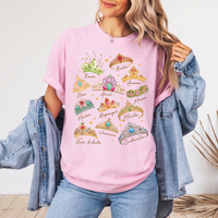 RodyThread Unbranded Fairytale Princess Crowns Signature Short Sleeve T-Shirt Graphic Tee For Women And Teens Coquette Whimsical Preppy Aesthetic Beige Cotton Blend Magical Vacation 2026 Besties Girls Trip Top Casual Loose Fit Summer Y2K Apparel