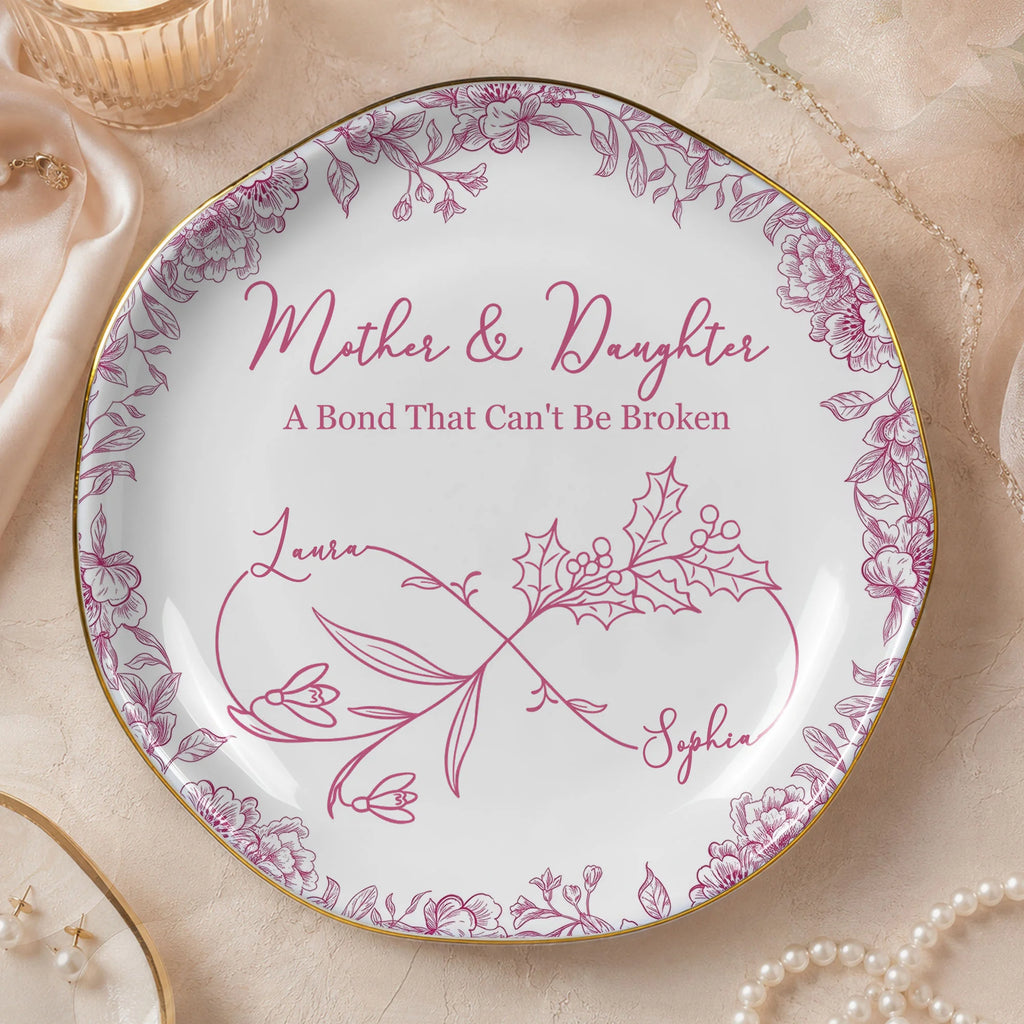 Mother Daughter Trinket Dish First My Daughter Forever My Friend Personalized Jewelry Holder Keepsak