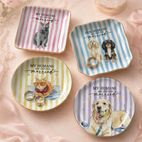 My Humans Are Getting Married Decorative Plate Golden Retriever Wedding Announcement Engagement Gift for Dog Lovers