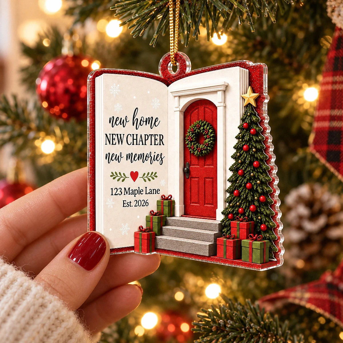 New Home New Chapter New Memories Ornament, Housewarming Gift for New Homeowners, First Home Christm