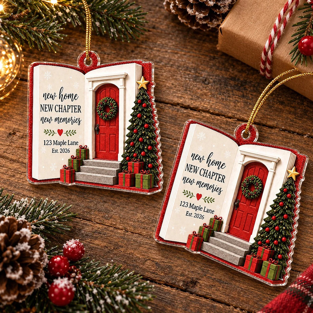 New Home New Chapter New Memories Ornament, Housewarming Gift for New Homeowners, First Home Christm