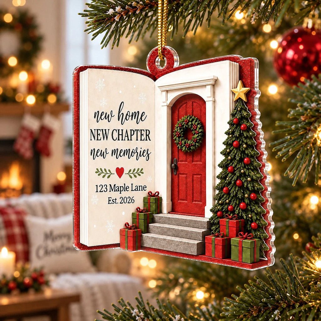 New Home New Chapter New Memories Ornament, Housewarming Gift for New Homeowners, First Home Christm