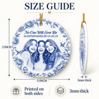 Close-up of No One Will Ever Be As Entertained By Us As Us Ornament, Best Friends Christmas Ceramic Keepsake Gif