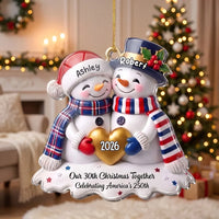 Close-up of Our 30th Christmas Together Celebrating America's 250th Ornament — Ornament for streetwear fans in Los Angeles