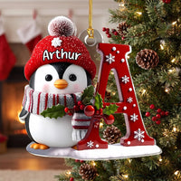 Close-up of Penguin Letter A Christmas Ornament Ornament — Ornament for streetwear fans in Los Angeles