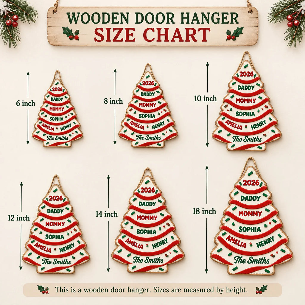 Personalized Family Christmas Tree Ornament Custom Name Holiday Keepsake Gift
