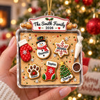 Personalized Gingerbread Family Ornament Custom Christmas Keepsake Gift for Families