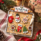 Personalized Gingerbread Family Ornament Custom Christmas Keepsake Gift for Families