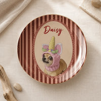 Personalized Pet Portrait Ceramic Trinket Dish, Custom Dog Cat Jewelry Ring Tray Keepsake Gift for Pet Lovers