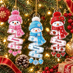Personalized Snowman Ornament Custom Name Christmas Gift for Kids Family Holiday Tree Decoration
