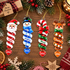 Personalized Spiral Christmas Ornament Custom Name Family Holiday Gift