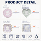 Personalized Toile Pattern Trinket Dish Custom Ceramic Jewelry Ring Holder Wedding Bridal Shower Gif