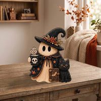 Rustic Wooden Ghost Halloween Table Decor Wooden Figurine Set for Tiered Tray and Shelf Home Display on a hanger, ready to ship from Los Angeles