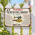 Sewing Room Sign Thou Shalt Not Ask When It Will Be Finished Funny Craft Room Decor Wall Art