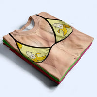 Funny 3D Bikini Body Optical Illusion T-Shirt Personalized Food Graphic Tee Custom Name Beach Cover Up Taco Pizza Shirt