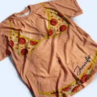 Funny 3D Bikini Body Optical Illusion T-Shirt Personalized Food Graphic Tee Custom Name Beach Cover Up Taco Pizza Shirt