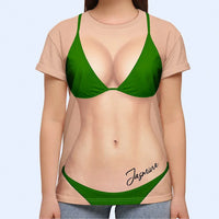 Custom Bikini Body Shirt Personalized Funny Swimsuit Cover Up Graphic Tee Bachelorette Party Gift