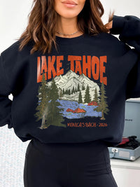 Personalized Oversized Graphic T-Shirt Custom Mountain Cabin Crew Group Trip Vintage Camp Shirt