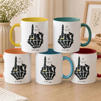 Custom Name Skeleton Middle Finger Mug Funny Personalized Engagement Gag Gift With Established Year