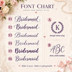 Font chart showcasing selectable script styles labeled F1 through F6 alongside single and triple initial options.