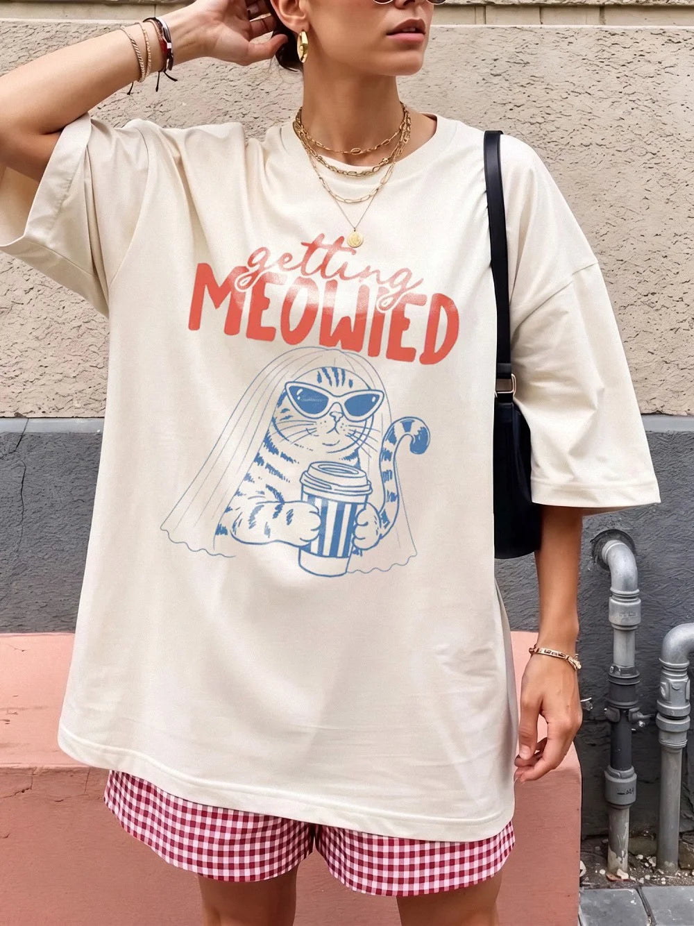 Getting Meowied Cat Wedding Tee Funny Bridal Shower Gift for Cat Mom