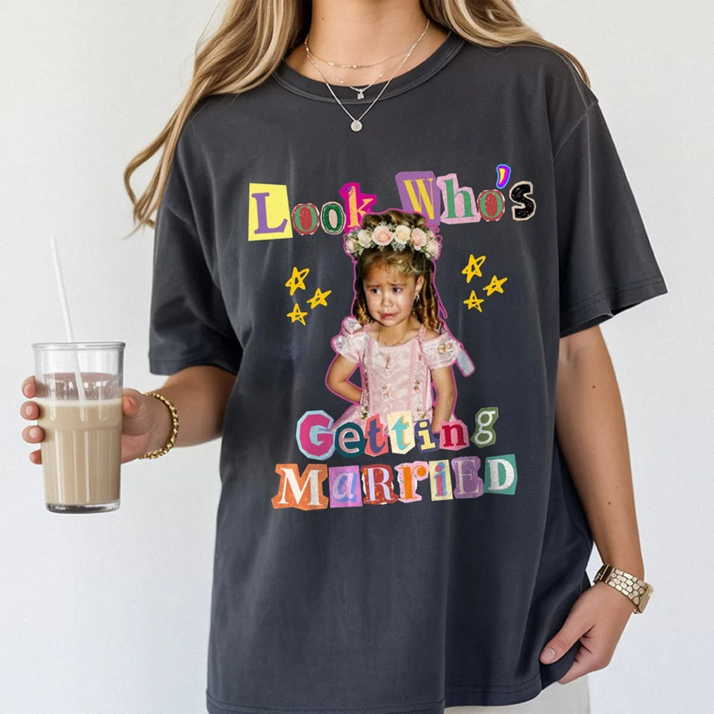 Look Who's Getting Married Custom Photo T-Shirt Funny Bachelorette Party Bridal Gift