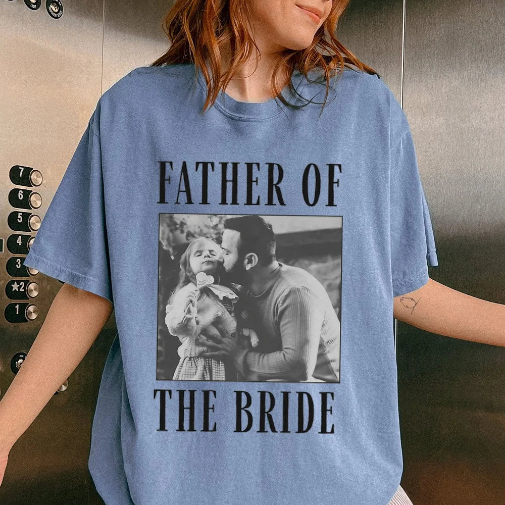 Father of the Bride Custom Photo Shirt Personalized Wedding Gift for Dad