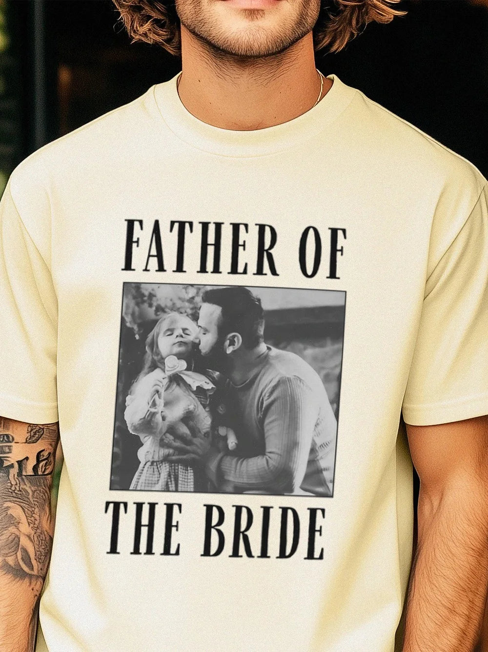 Father of the Bride Custom Photo Shirt Personalized Wedding Gift for Dad