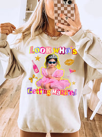 Look Who's Getting Married Custom Photo T-Shirt Funny Bachelorette Party Bride Gift