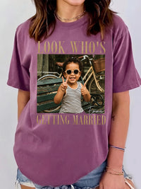 Look Who's Getting Married Custom Photo Tee Bridal Shower Engagement Gift