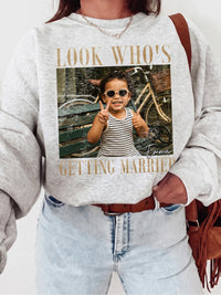 Look Who's Getting Married Custom Photo Tee Bridal Shower Engagement Gift