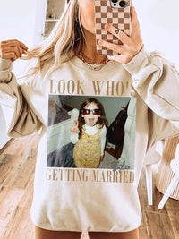 Look Who's Getting Married Custom Photo T-Shirt for Bride