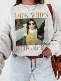 Look Who's Getting Married Custom Photo T-Shirt for Bride