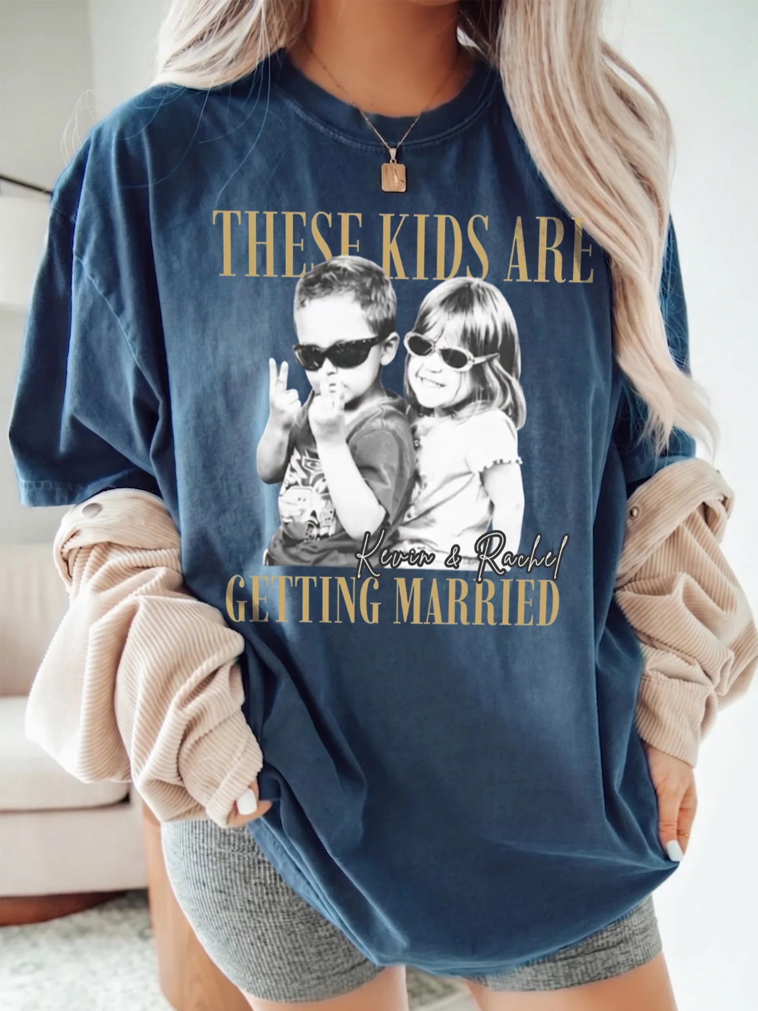 These Kids Are Getting Married Funny Wedding Announcement Custom T-Shirt