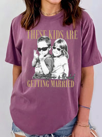 These Kids Are Getting Married Funny Wedding Announcement Custom T-Shirt