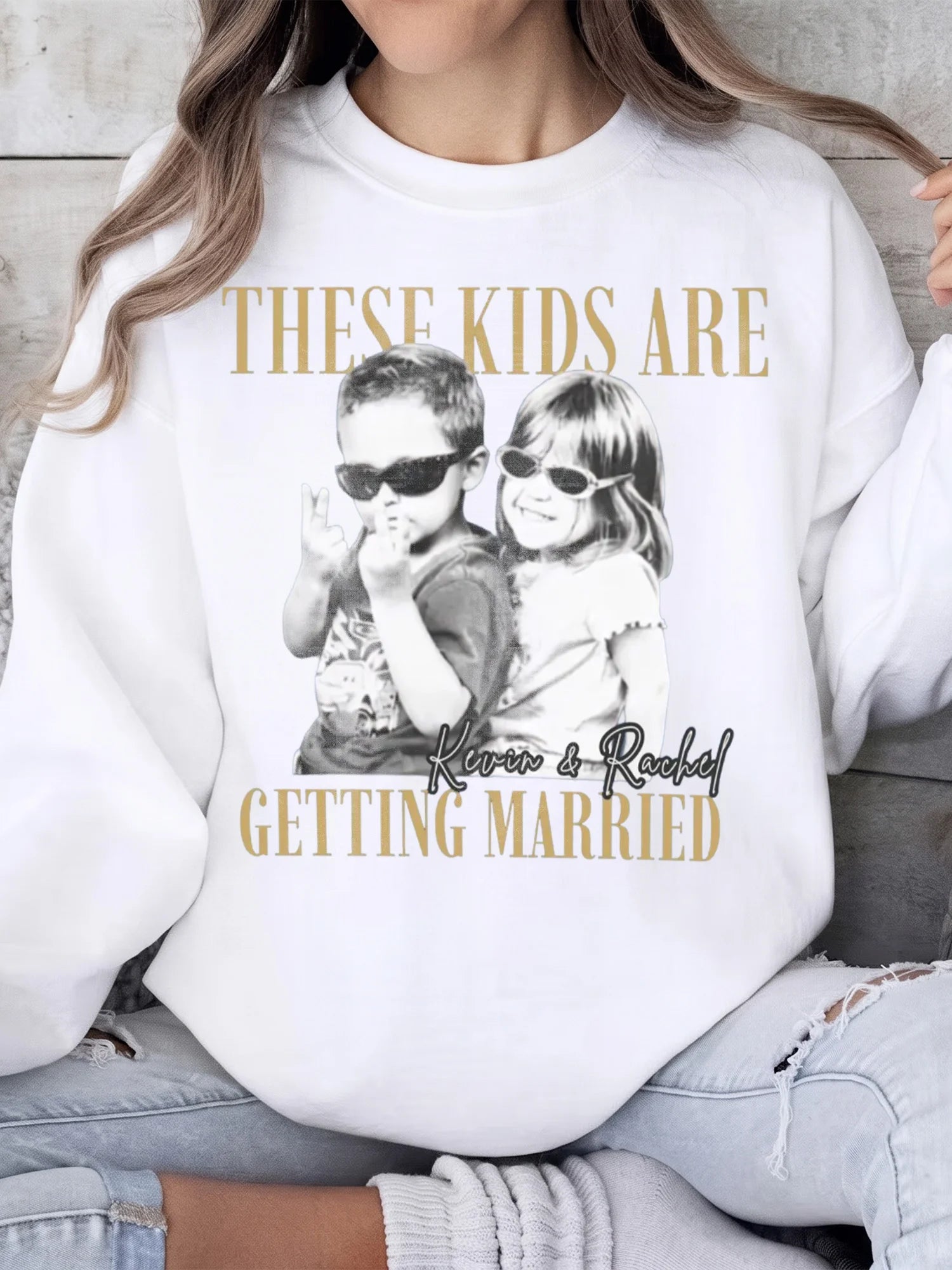 These Kids Are Getting Married Funny Wedding Announcement Custom T-Shirt